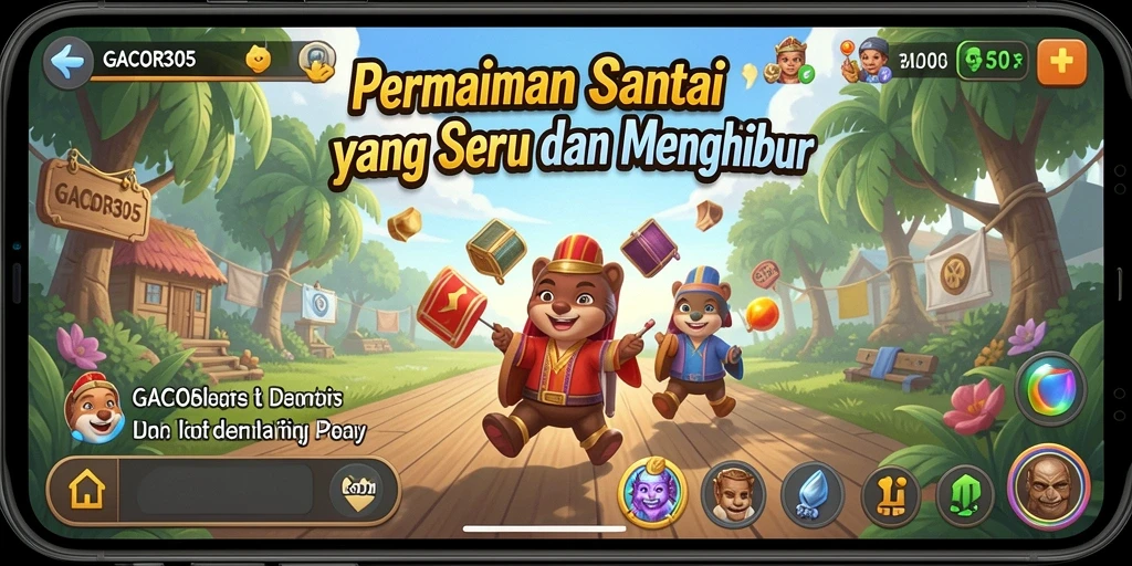 Tampilan gameplay GACOR305 yang menarik dan penuh warna.