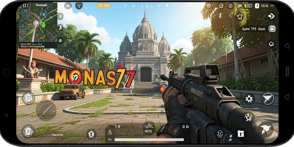 Tampilan menarik dari gameplay seru MONAS77 yang menampilkan pertempuran di arena.